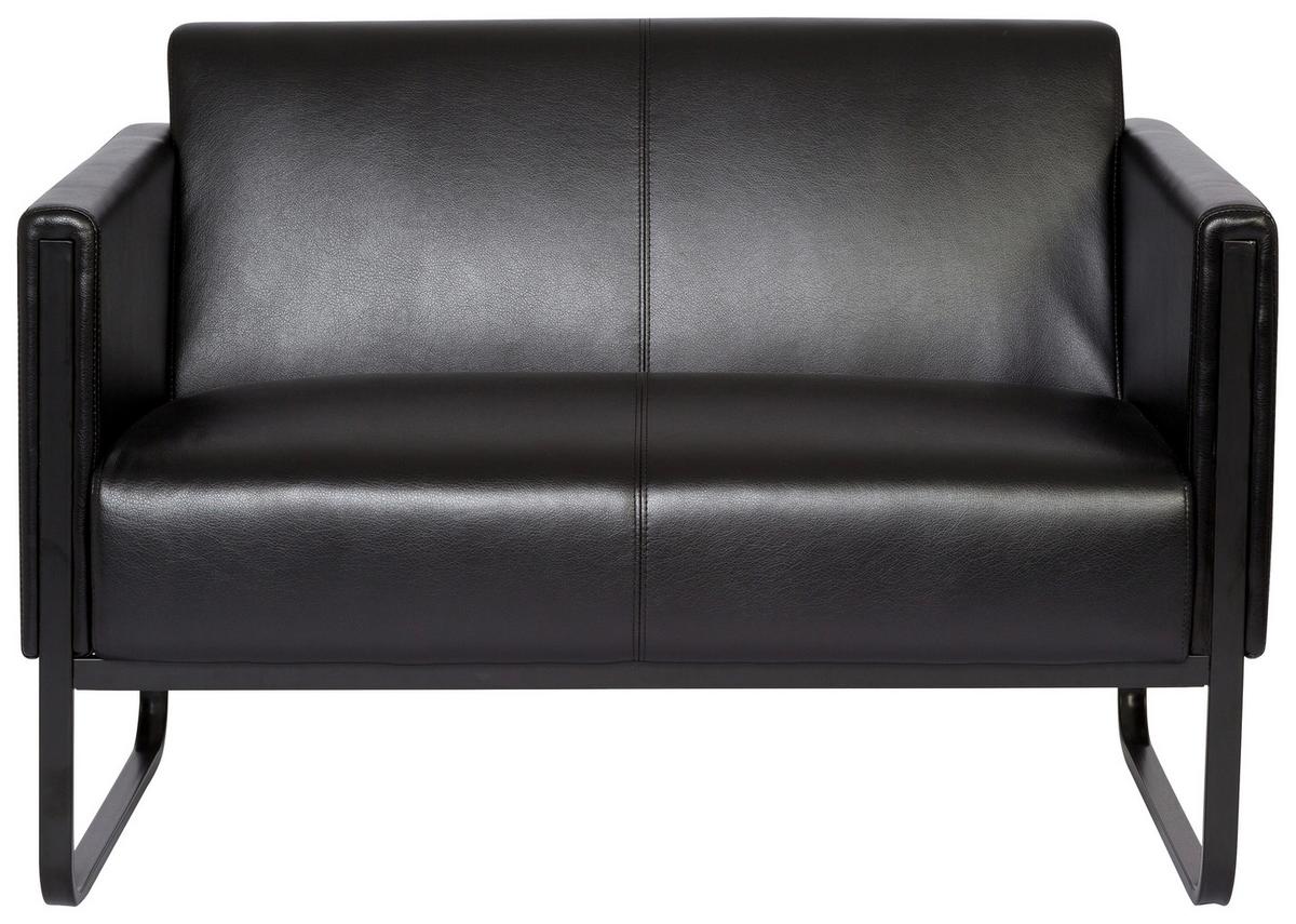 2-Sitzer-Sofa Bali Black Schwarz - Schwarz, MODERN, Textil (111/78/71cm) - MID.YOU