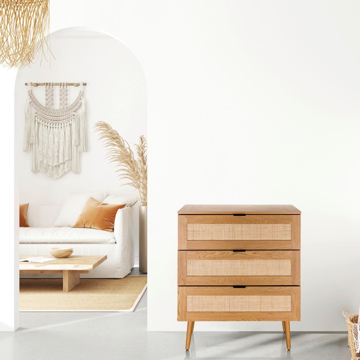 Kommode Boheo Eichefarben B: 80 Cm - Eichefarben, MODERN, Holzwerkstoff (80/90/40cm) - MID.YOU