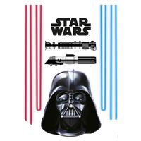 Wandtattoo Darth Vader - Blau/Rot, Basics, Kunststoff (50/70cm) - Komar