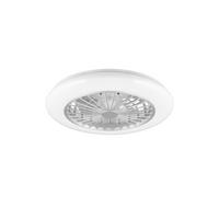 Deckenventilator Stralsund Weiß Titanfarben D: 49 cm - Titanfarben/Weiß, KONVENTIONELL, Kunststoff (49/16,5cm)