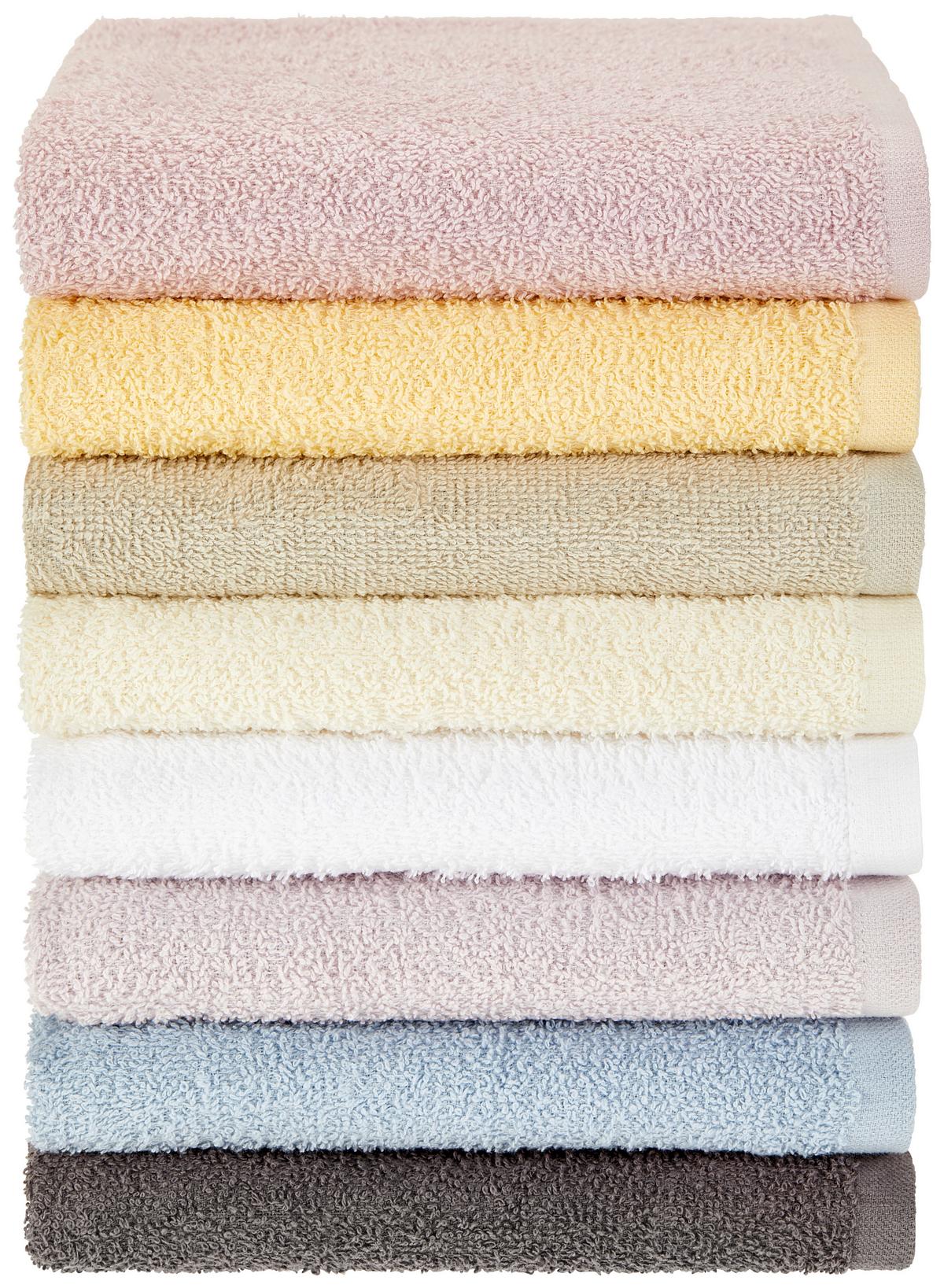 Handtuch Leonie Baumwolle Grammatur 340 G/M2 45x90 cm - Blau/Dunkelgrau, KONVENTIONELL, Textil (45/90cm) - Ondega