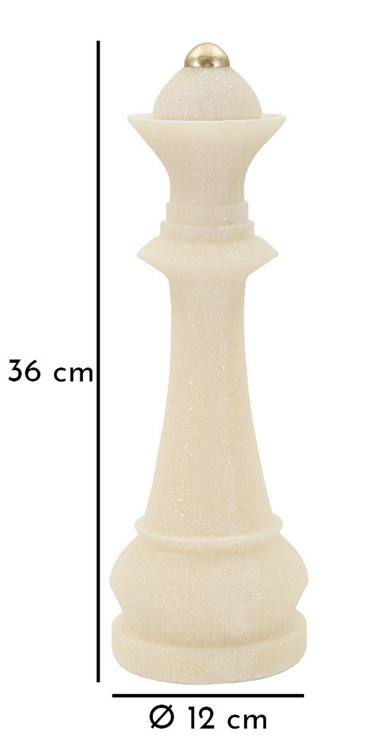 Skulptur Kunststoff, Weiß/gold - Basics, Kunststoff (12/36/12cm)