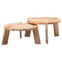 Sada konferenčných stolíkov WOHNLING svetlohnedá - svetlohnedá, Modern, drevo (53/32/53cm) - MID.YOU