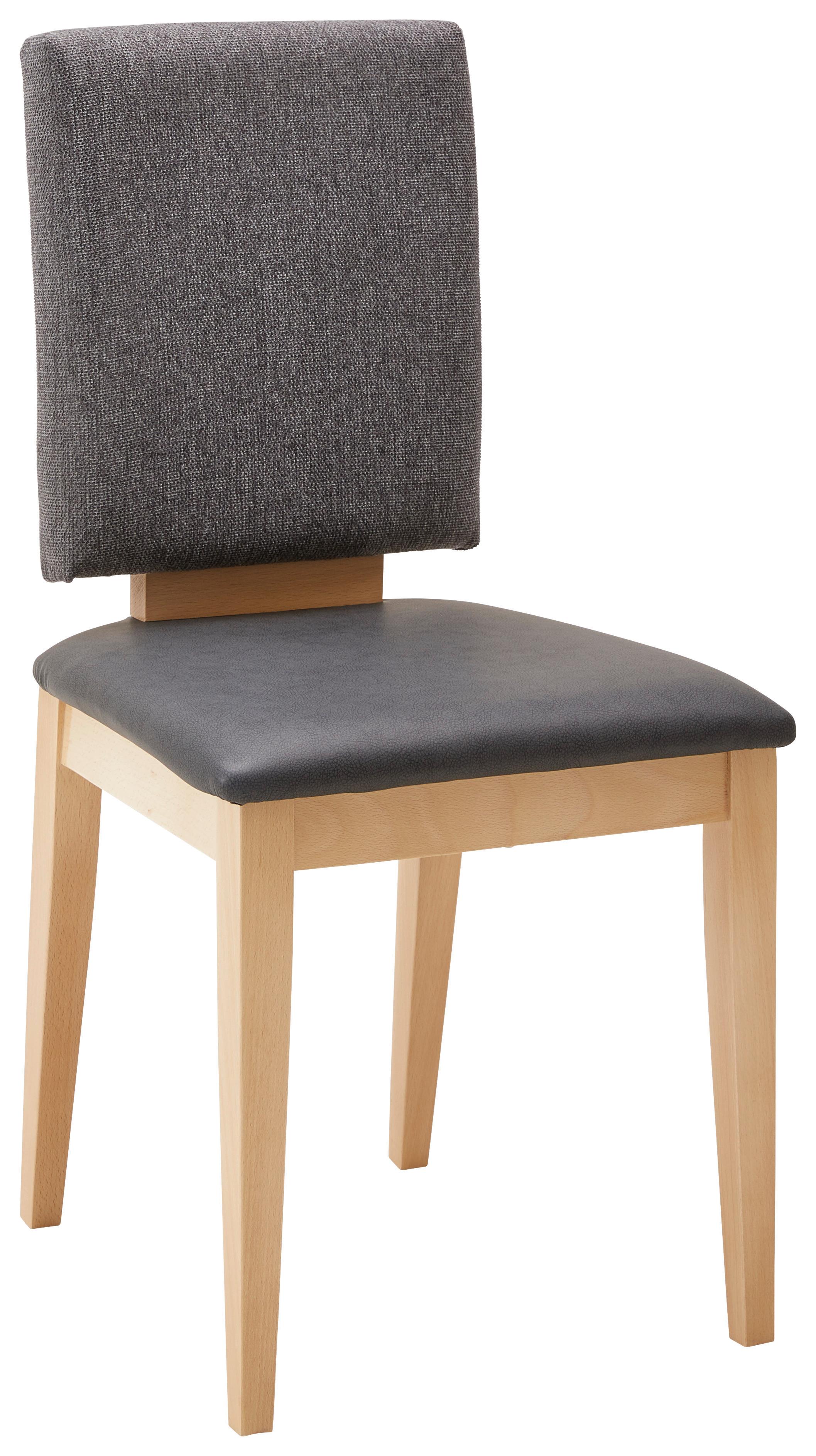 Vierfußstuhl Verona Anthrazit Gepolstert - Anthrazit/Eiche Artisan, KONVENTIONELL, Holzwerkstoff/Textil (46/90/51cm)