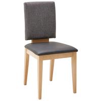Vierfußstuhl Verona Anthrazit Gepolstert - Anthrazit/Eiche Artisan, KONVENTIONELL, Holzwerkstoff/Textil (46/90/51cm)
