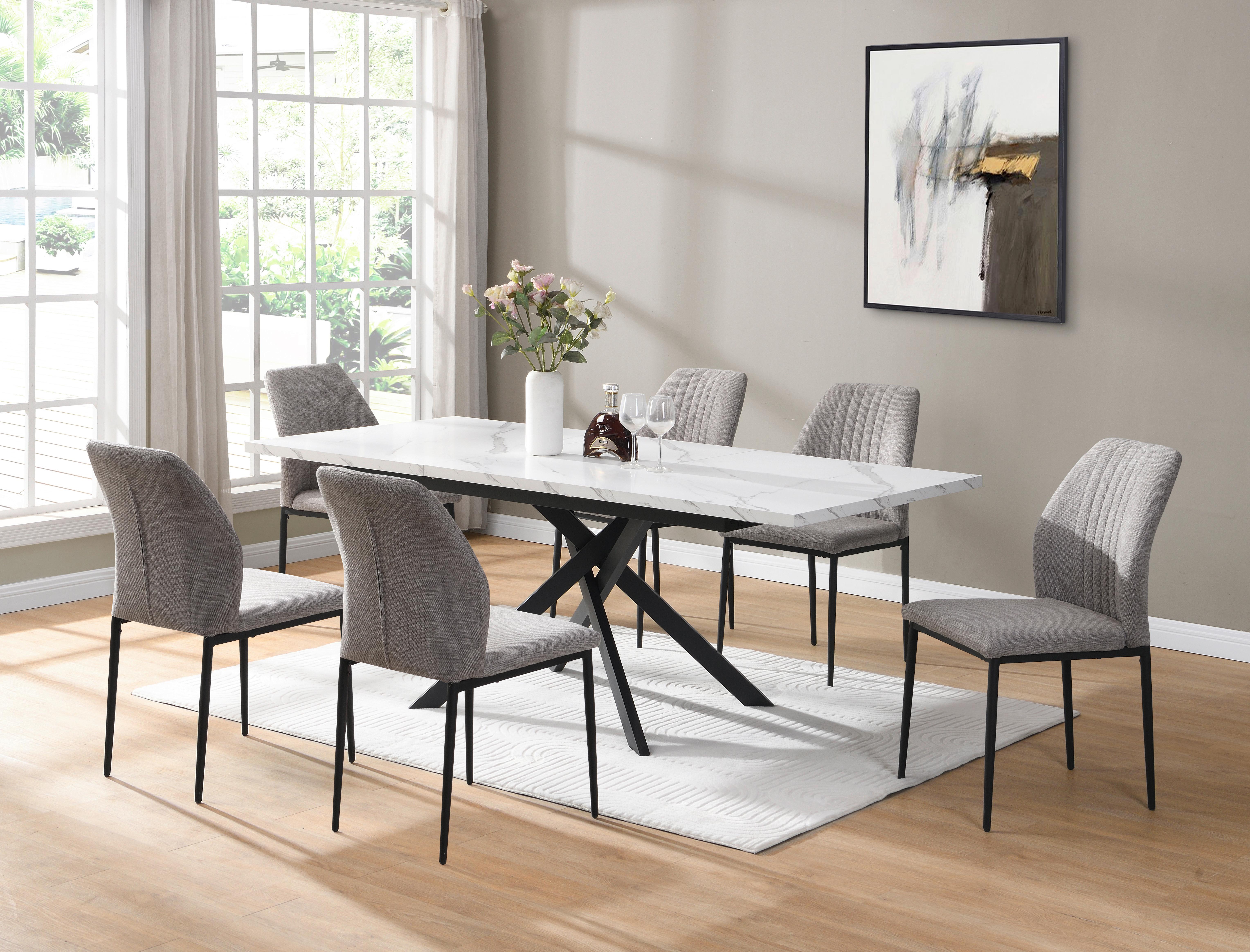 Esstisch ausziehbar Erik 150-200x90 cm Wildeiche Dekor - Schwarz/Weiß, LIFESTYLE, Holzwerkstoff/Metall (150-200/75/90cm)
