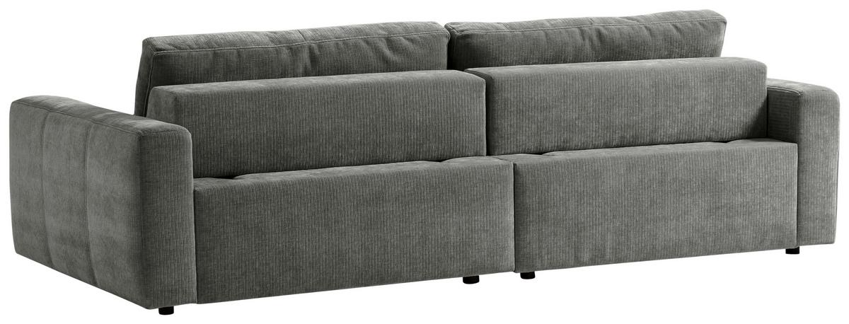 Bigsofa Be Comfy - Schwarz/Grau, MODERN, Textil (264/83/126cm) - Trendmanufaktur