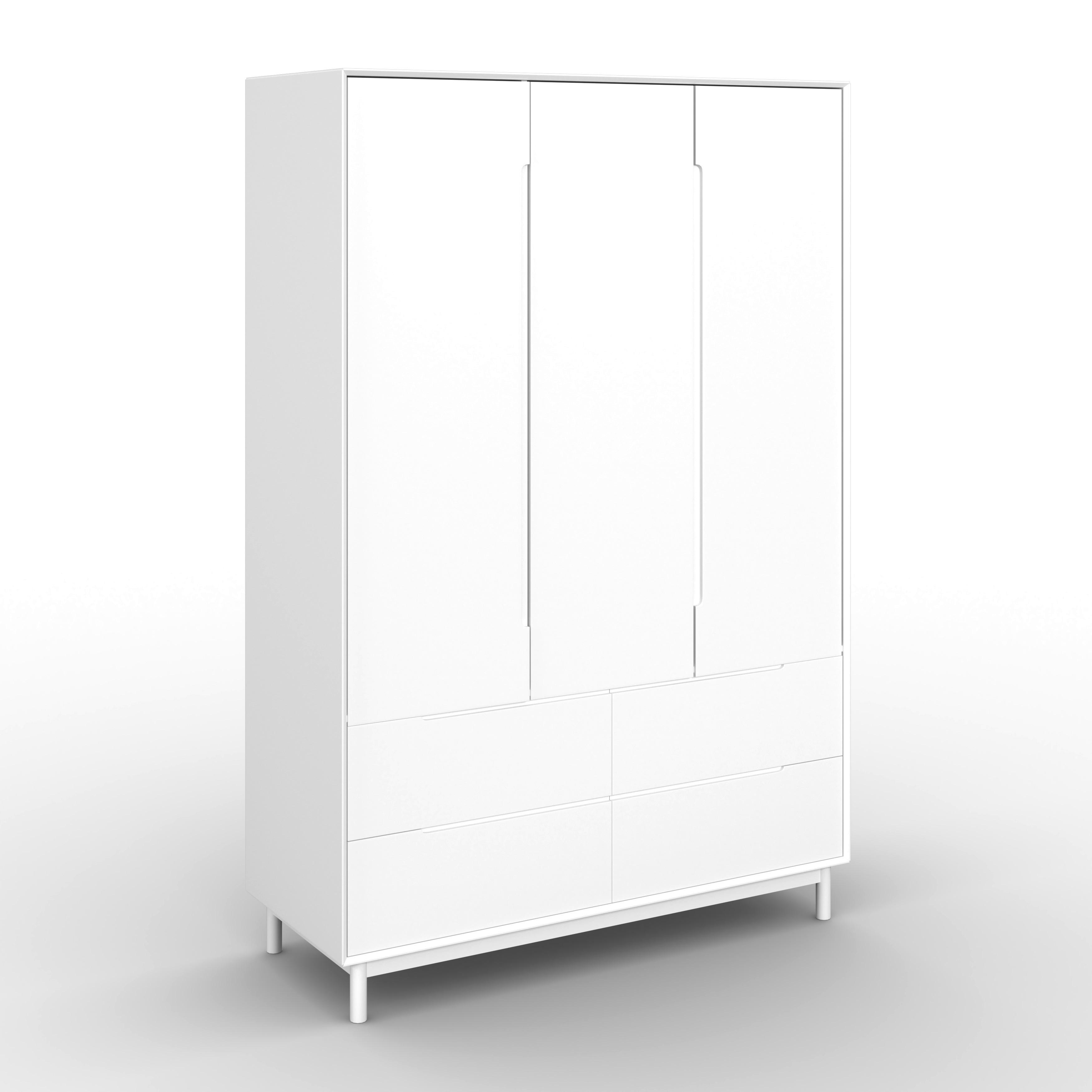 Šatníková skriňa MARLO š. cca 148 cm, dekor biela - biela, Modern, drevo/kompozitné drevo (148/223/60cm) - Bessagi Home