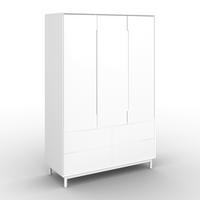 Šatníková skriňa MARLO š. cca 148 cm, dekor biela - biela, Modern, drevo/kompozitné drevo (148/223/60cm) - Bessagi Home