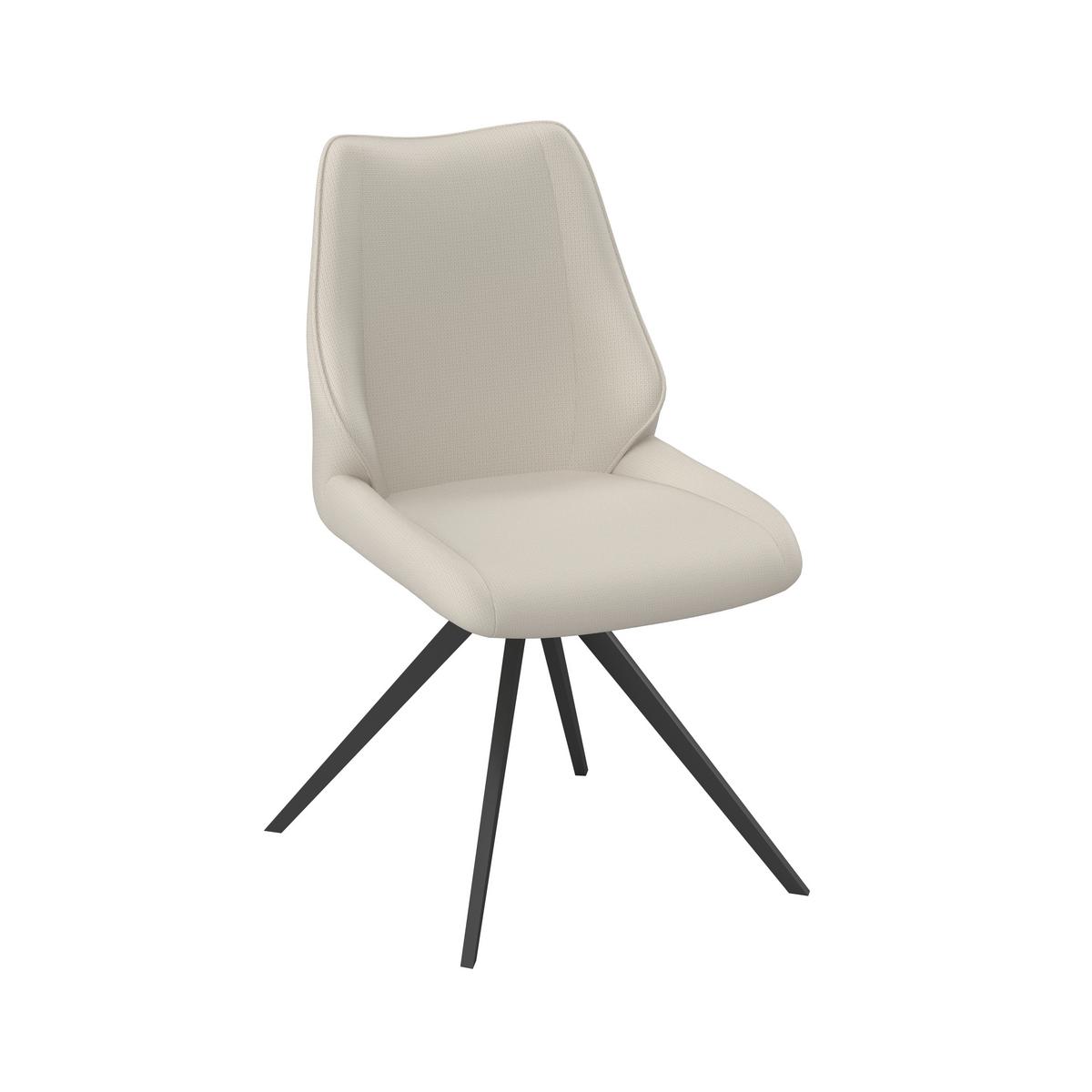 Otoční židle MILANA - černá/světle šedá, Moderní, kov/dřevo (54/93/59cm) - Bessagi Home