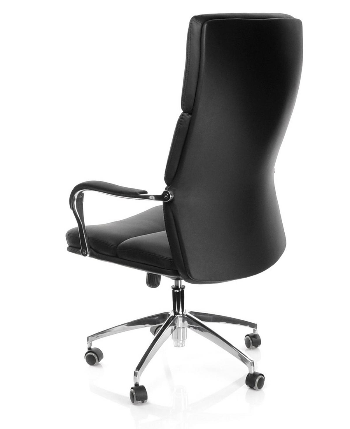 Chefsessel Brunello 20 Schwarz - Silberfarben/Schwarz, MODERN, Kunststoff/Textil (61/134/49cm) - MID.YOU