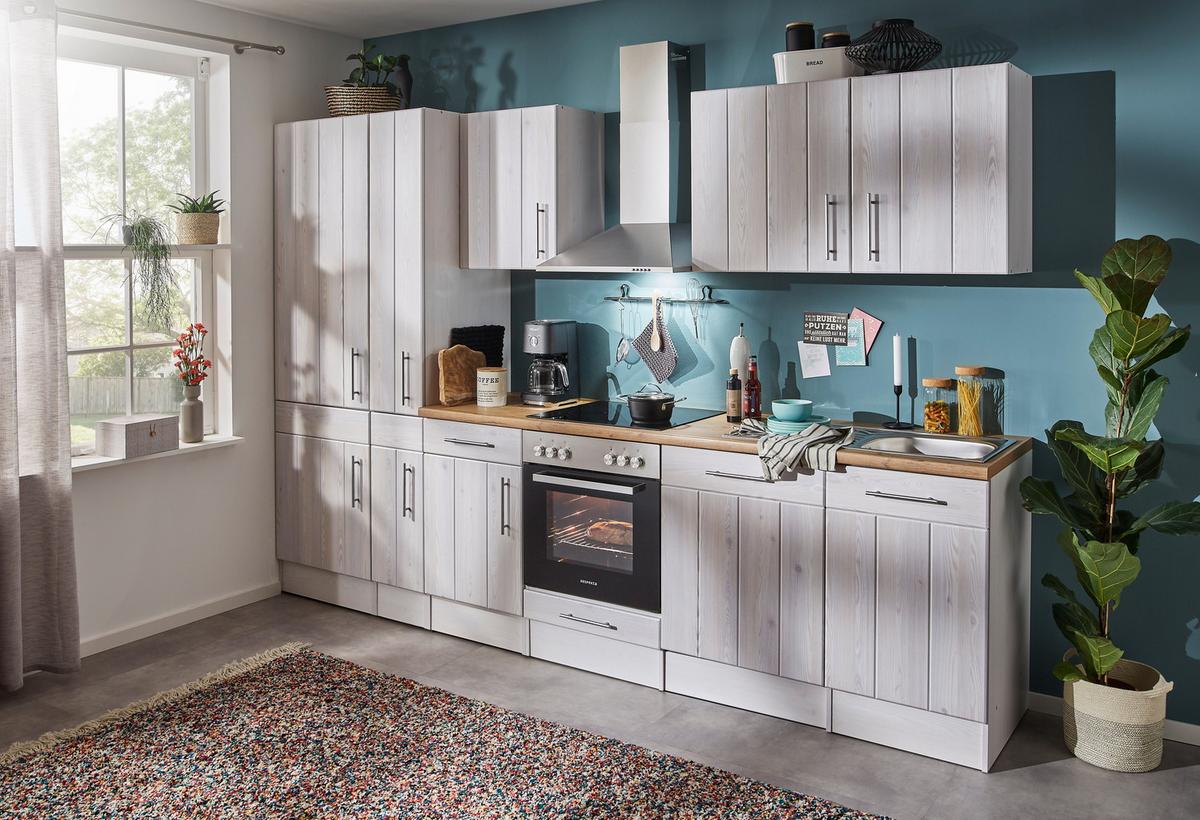 Küchenleerblock Anton Landhaus - Wildeiche/Lärchefarben, Basics, Holzwerkstoff (310cm) - Respekta