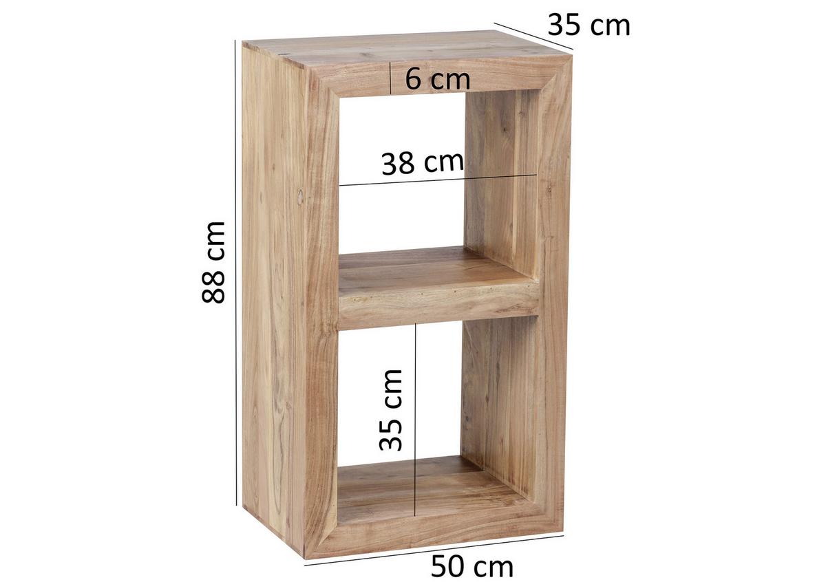 Standregal Massiv Mumbai 50 cm Akaziefarben - Akaziefarben, MODERN, Holz (50/88/35cm) - MID.YOU