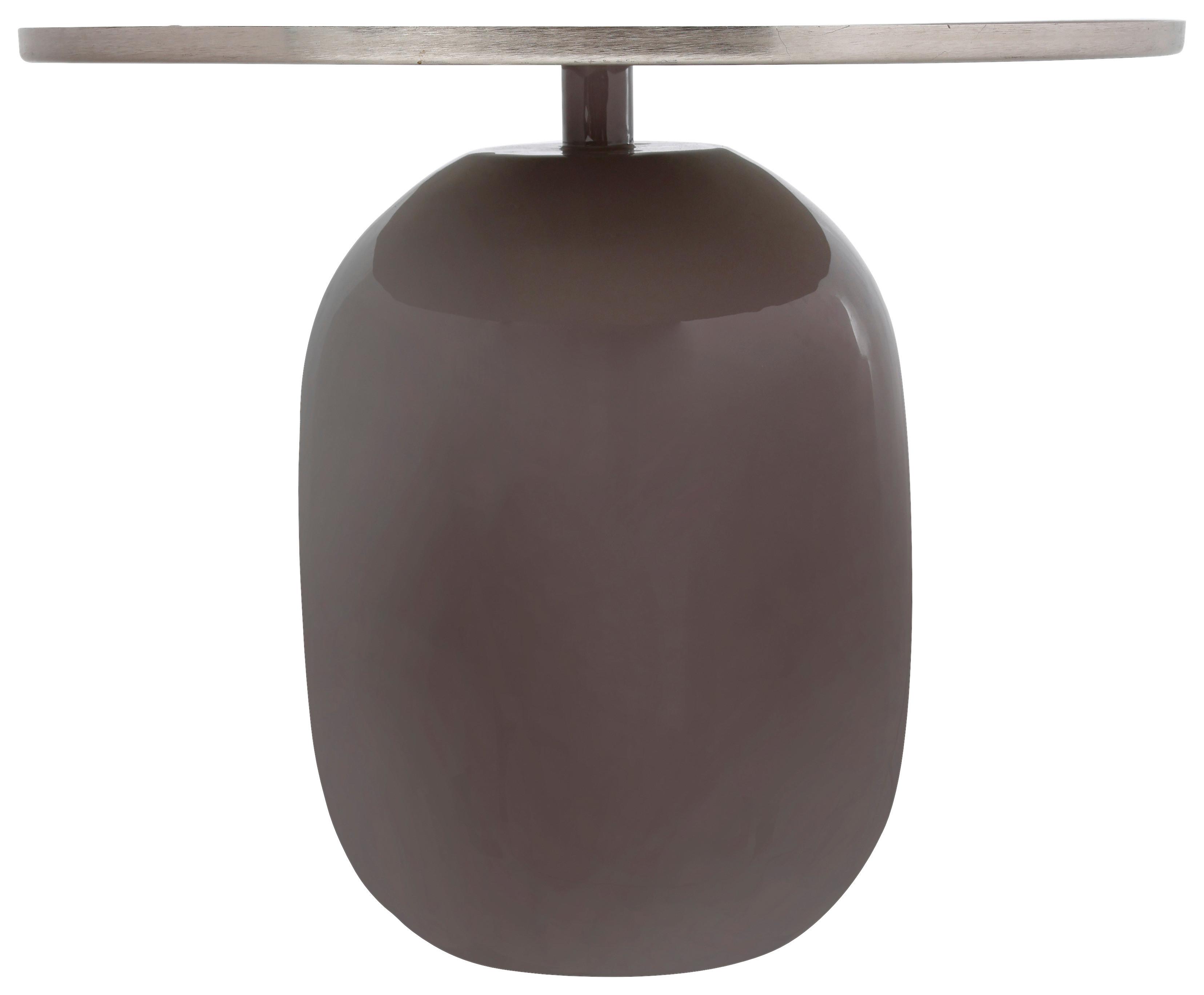 Beistelltisch Art Deco 525 Grau/silberfarben B: 40,5 Cm - Silberfarben/Grau, Design, Metall (51/40,5cm) - Kayoom