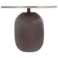 ODKLÁDACÍ STOLEK ART DECO - šedá/barvy stříbra, Design, kov (51/40,5cm) - MID.YOU