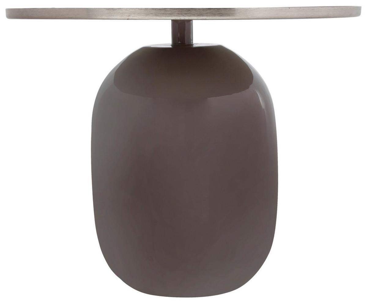 ODKLÁDACÍ STOLEK ART DECO - šedá/barvy stříbra, Design, kov (51/40,5cm) - MID.YOU