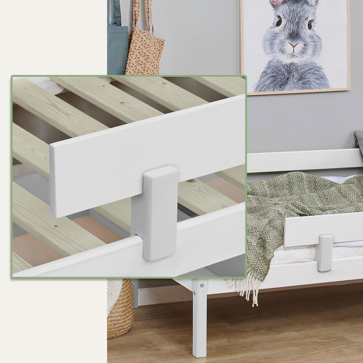 Bettschutzgitter Eco Comfort Weiß, B: 100 Cm - Weiß, MODERN, Holz (100/22,5/4cm) - MID.YOU