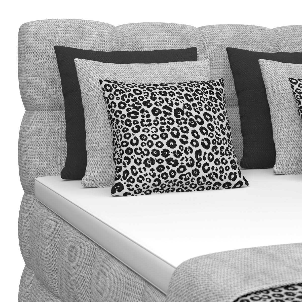Boxspringbett Brisbane inkl. Bettkasten 120x200 - Hellgrau/Schwarz, Trend, Holz/Holzwerkstoff (120/200cm) - Sembella