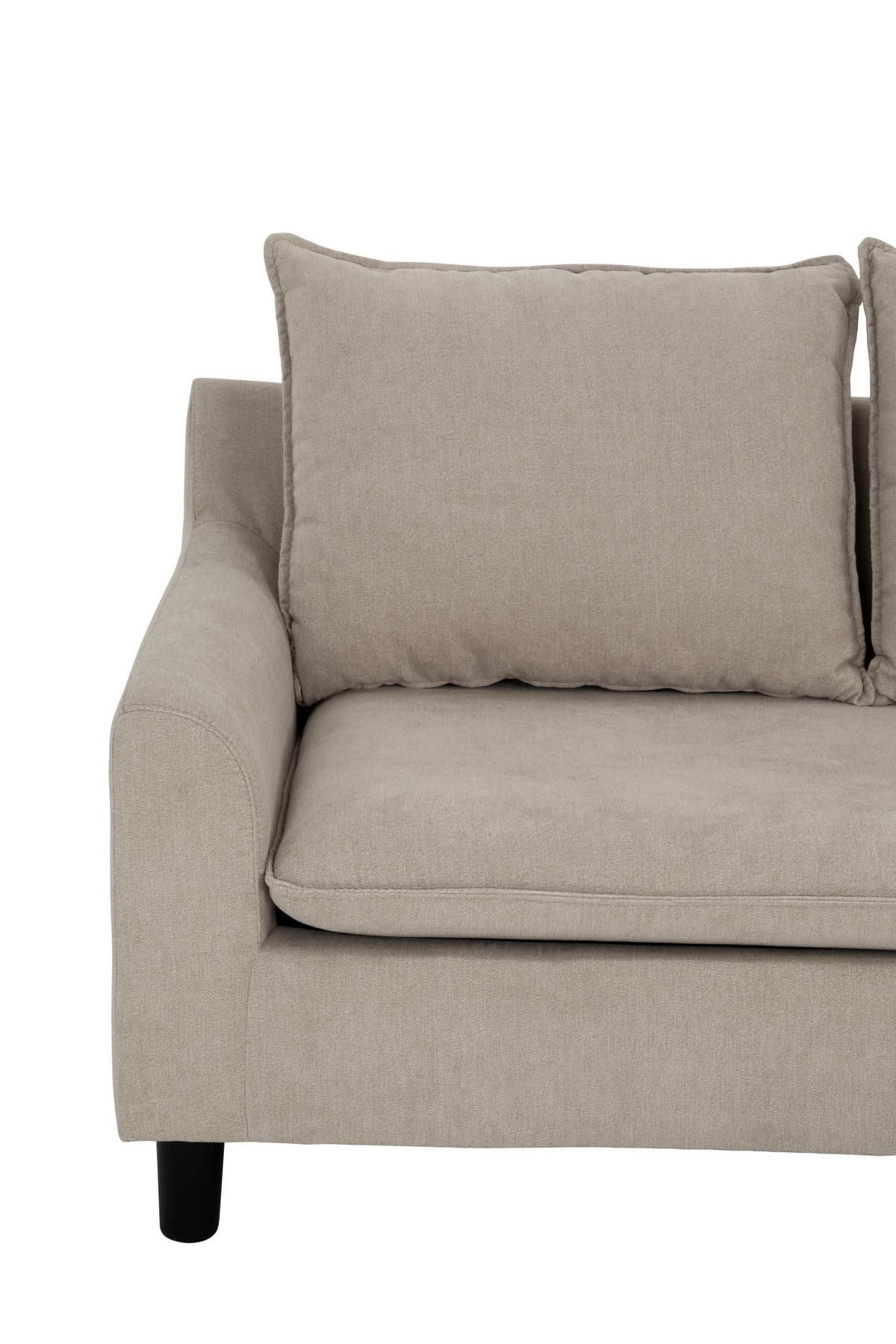 Ecksofa Milly - Beige/Schwarz, MODERN, Textil (207/138cm) - P & B