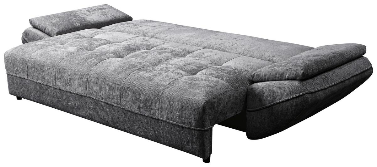 Schlafsofa Elma Dunkelgrau B: 280cm - Dunkelgrau/Schwarz, KONVENTIONELL, Holz/Holzwerkstoff (280/73-93/107cm) - MID.YOU