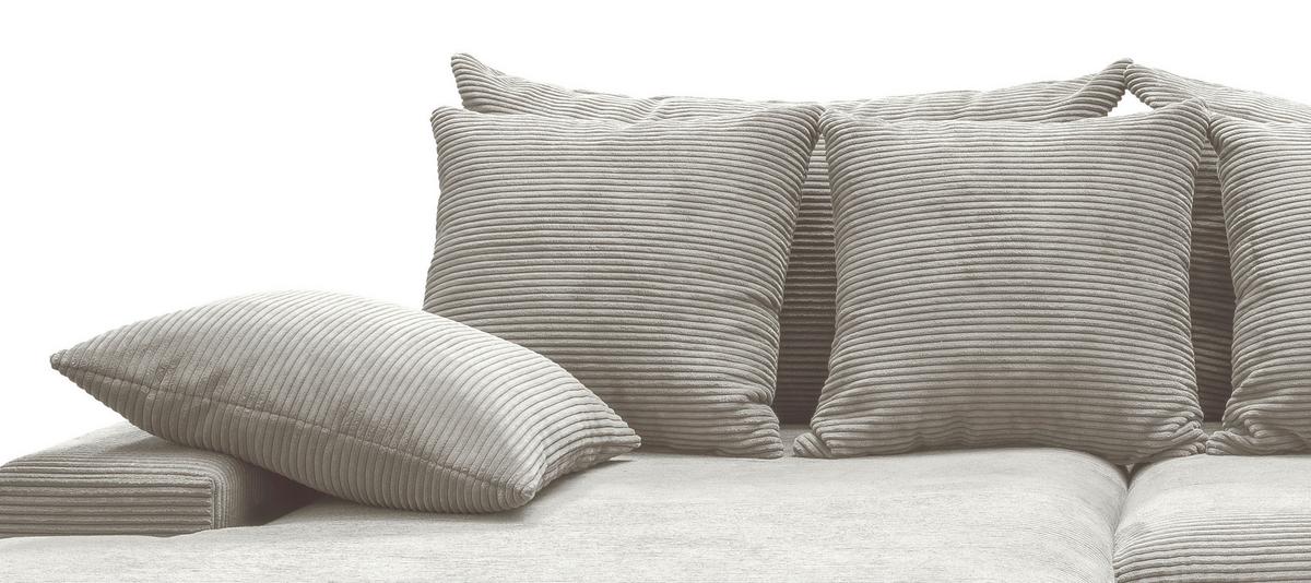 Ecksofa Avellino Silberfarben S: 200/278 Cm - Silberfarben/Schwarz, MODERN, Textil (200/278cm) - Livetastic