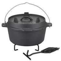 Dutch-Oven-Set 4 -Teilig. Gusseisen, schwarz - Schwarz, Basics, Metall (4,2kg) - GSW