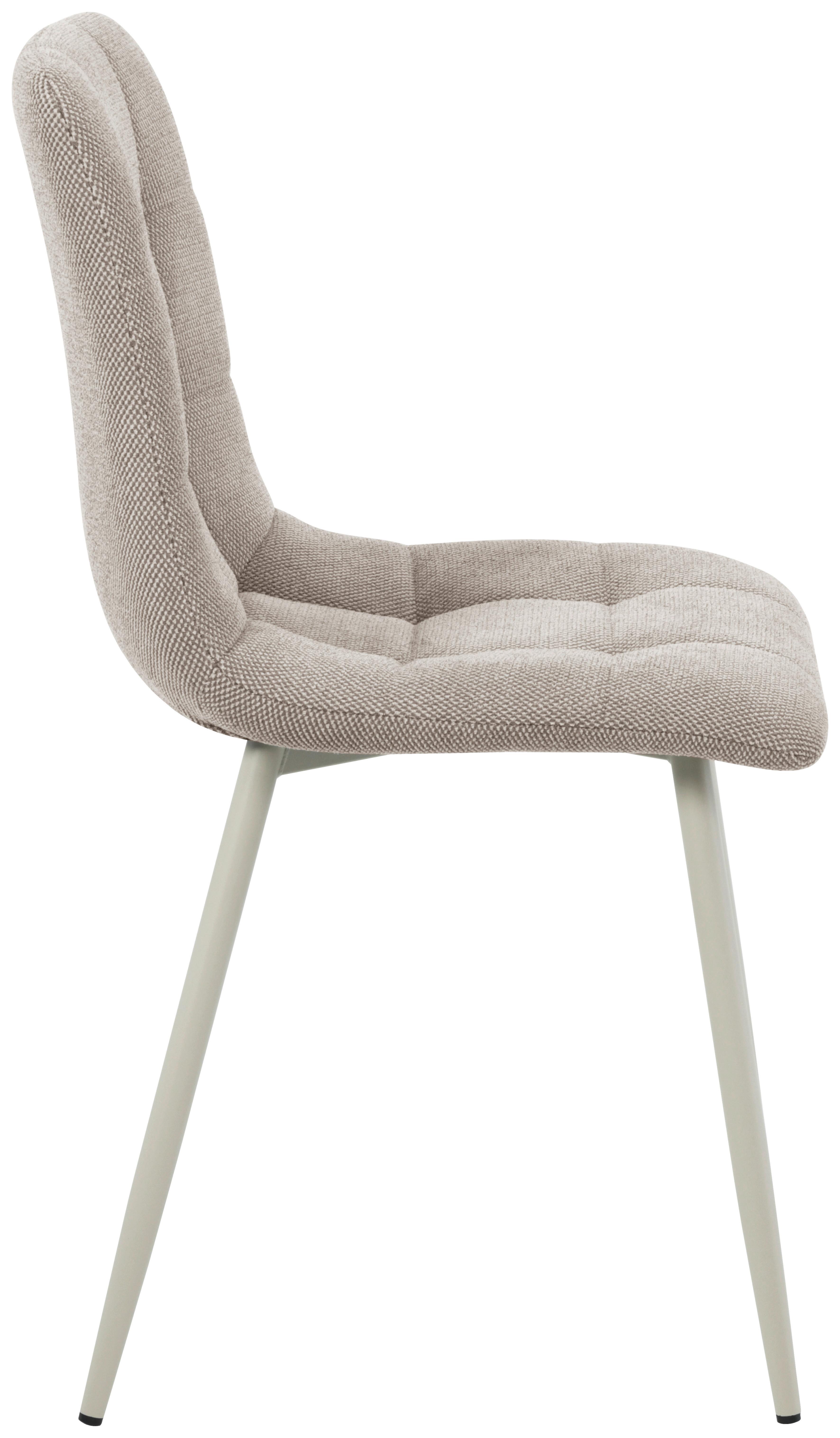 Vierfußstuhl Adea Leinenoptik Taupe, B: 45 cm - Taupe/Beige, KONVENTIONELL, Holz/Textil (45/88/55cm) - P & B