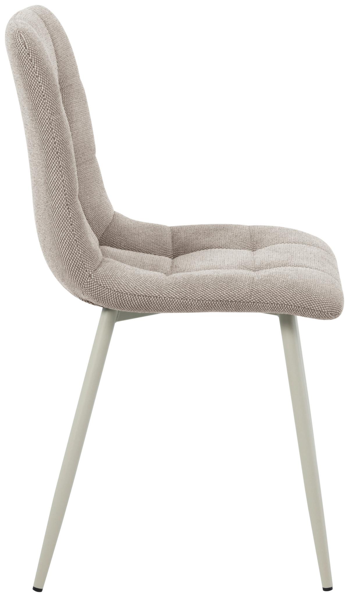 Vierfußstuhl Adea Leinenoptik Taupe, B: 45 cm - Taupe/Beige, KONVENTIONELL, Holz/Textil (45/88/55cm) - P & B