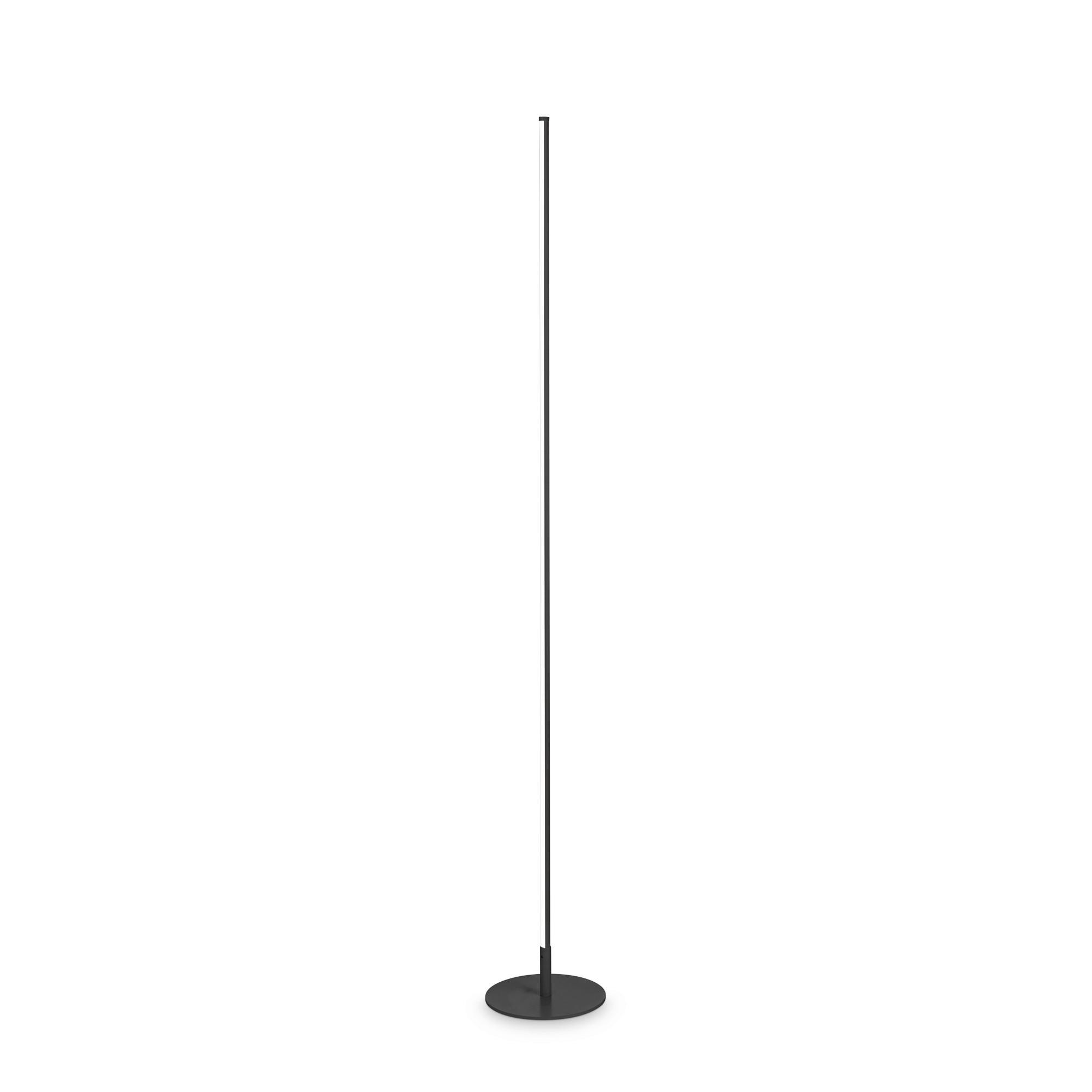 Led-stehleuchte Nero Schwarz D: 20 Cm - Schwarz, Design, Kunststoff/Metall (20/146,5cm) - Ideal Lux