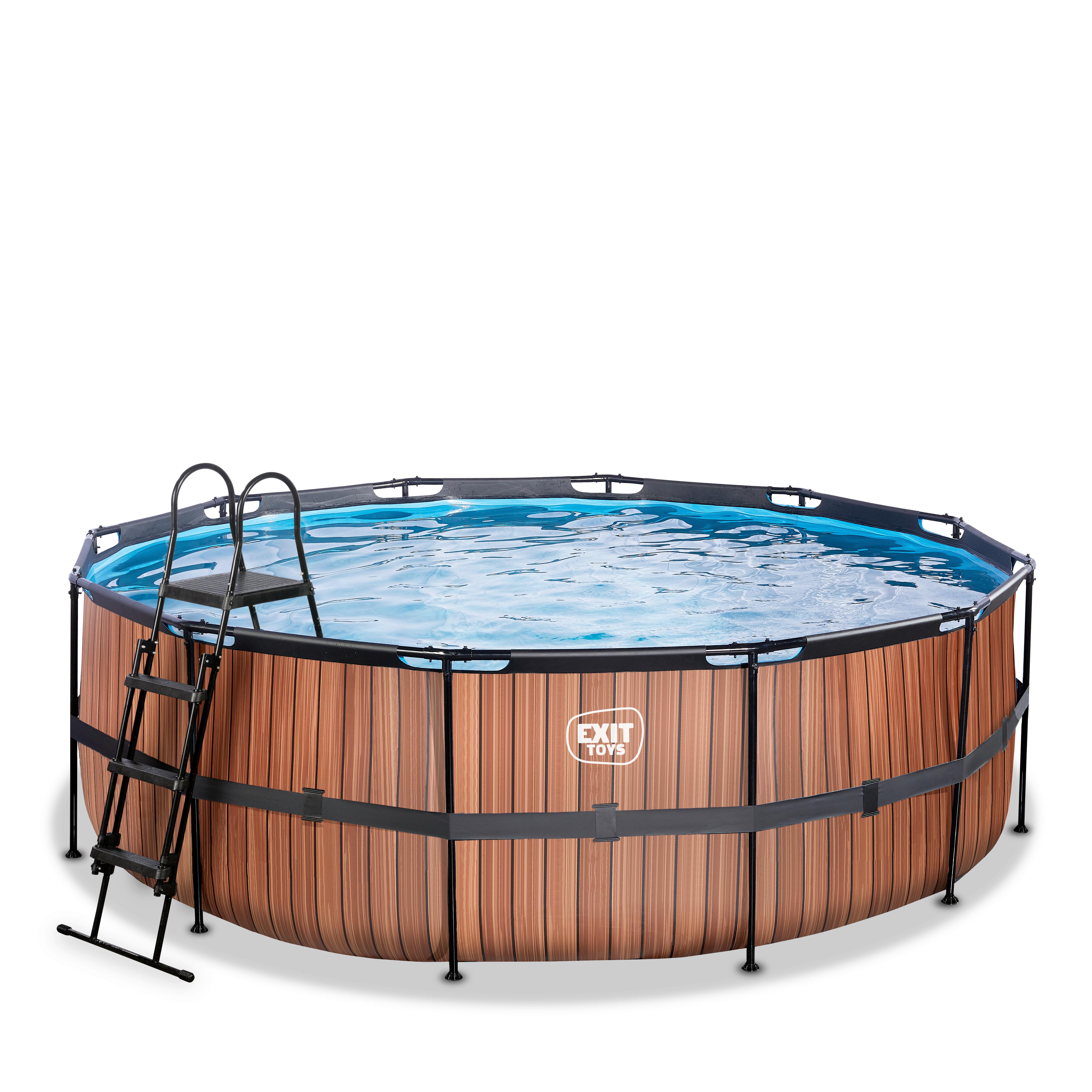 Pool-set Braun, D/h: 427x122cm - Braun, KONVENTIONELL, Kunststoff (427/122cm) - EXIT Toys