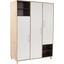 Ruhásszekrény Box - tölgy színű/fehér, modern, faanyagok (147/205/55cm)