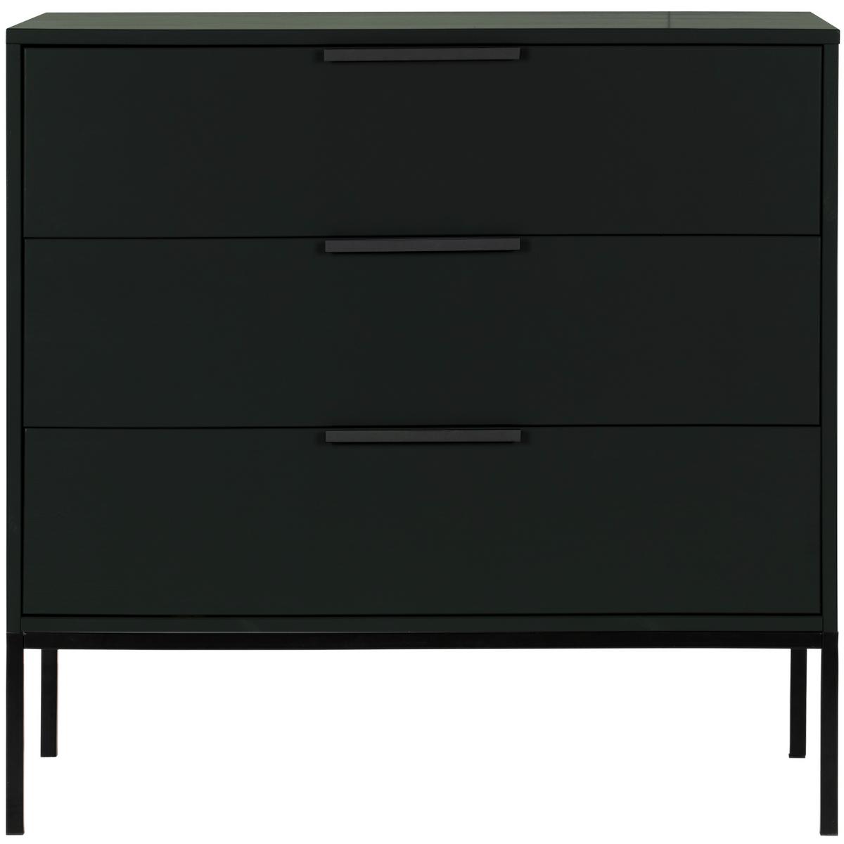 KOMMODE Adam Schwarz B: 94cm - Schwarz, Basics, Holz (94/93/52cm) - MID.YOU
