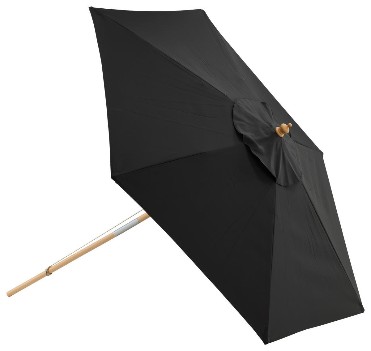 Sonnenschirm Corypho Dm: 250cm H: 232cm  Schwarz - Schwarz, KONVENTIONELL (250/232cm) - Gardenson