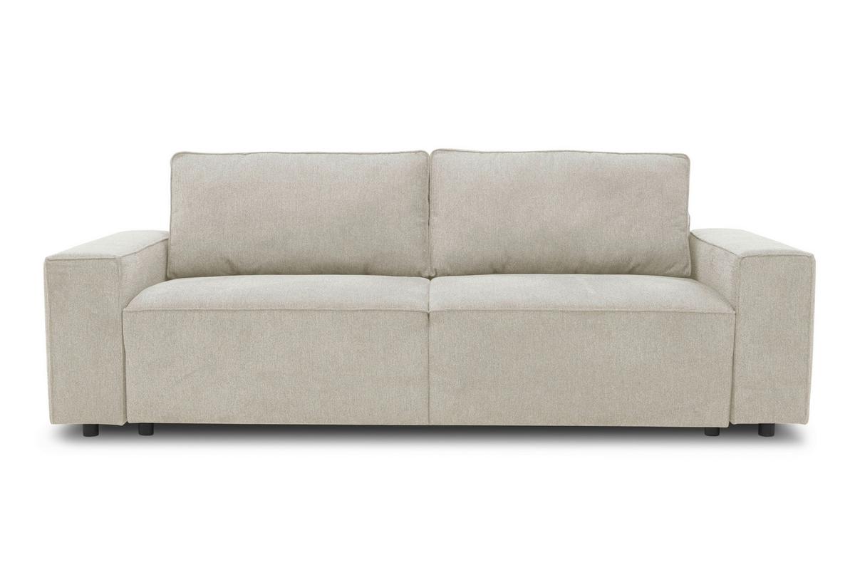 Schlafsofa Josh - Beige/Schwarz, Basics, Textil (239/85/86cm) - MID.YOU