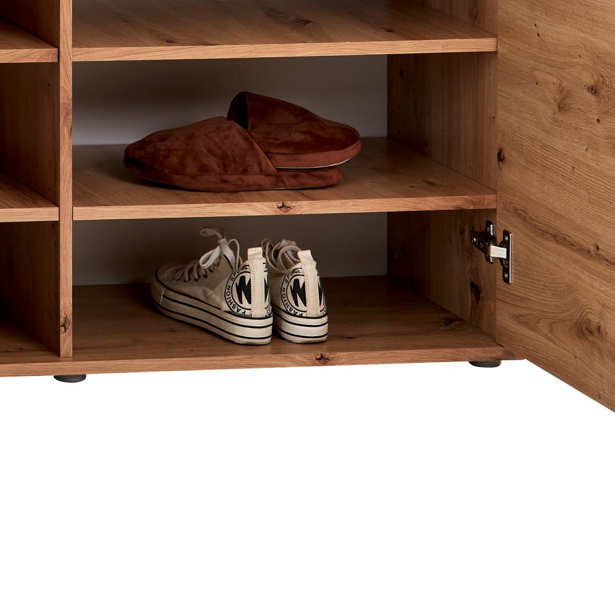 Schuhschrank Boot 2 Artisan Eiche Dekor B: 120 Cm - Eichefarben, MODERN, Holzwerkstoff (120/125/37cm)