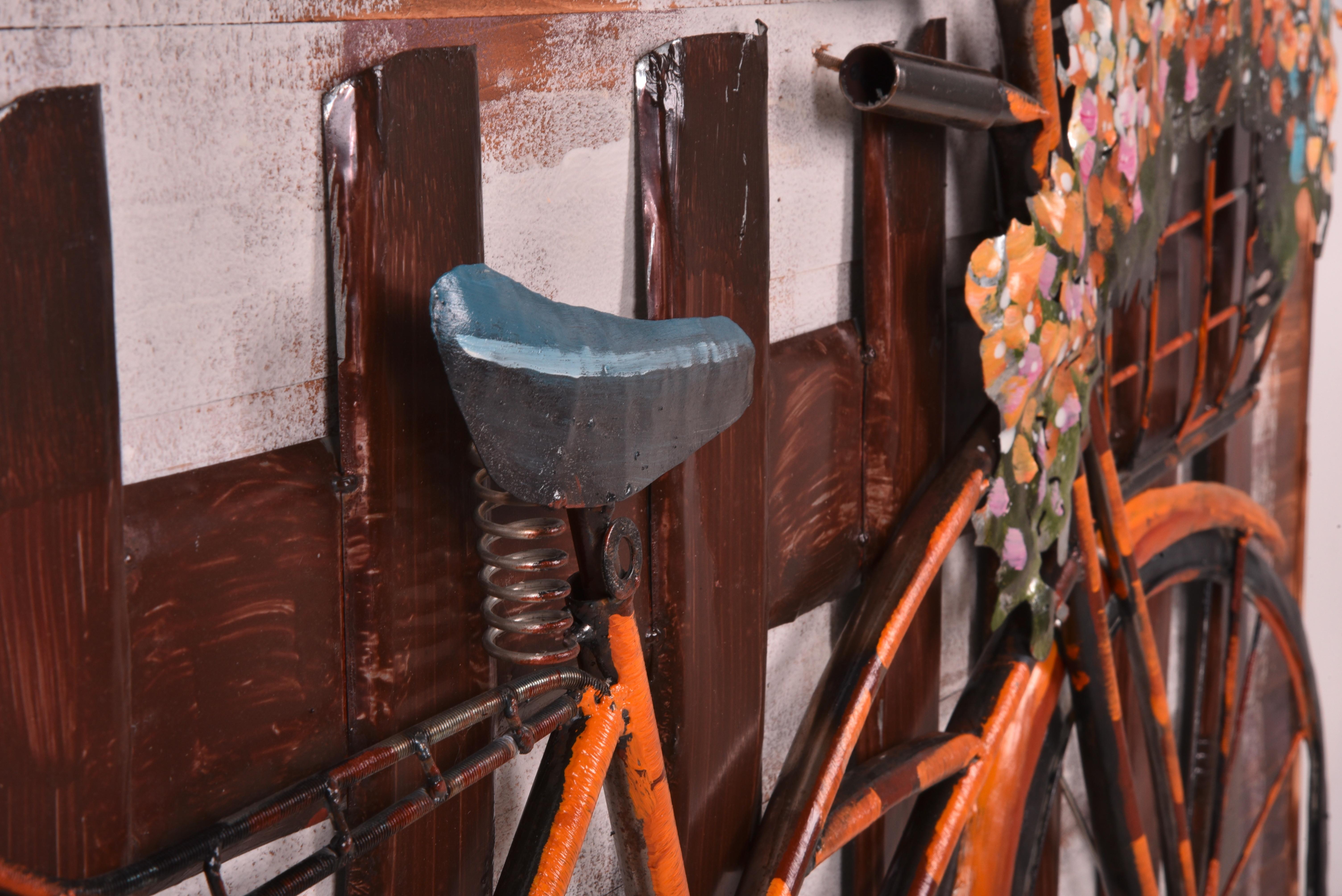 Metallbild Naturfarben B: 120 cm - Naturfarben, Basics, Holz/Metall (120/80/10cm)