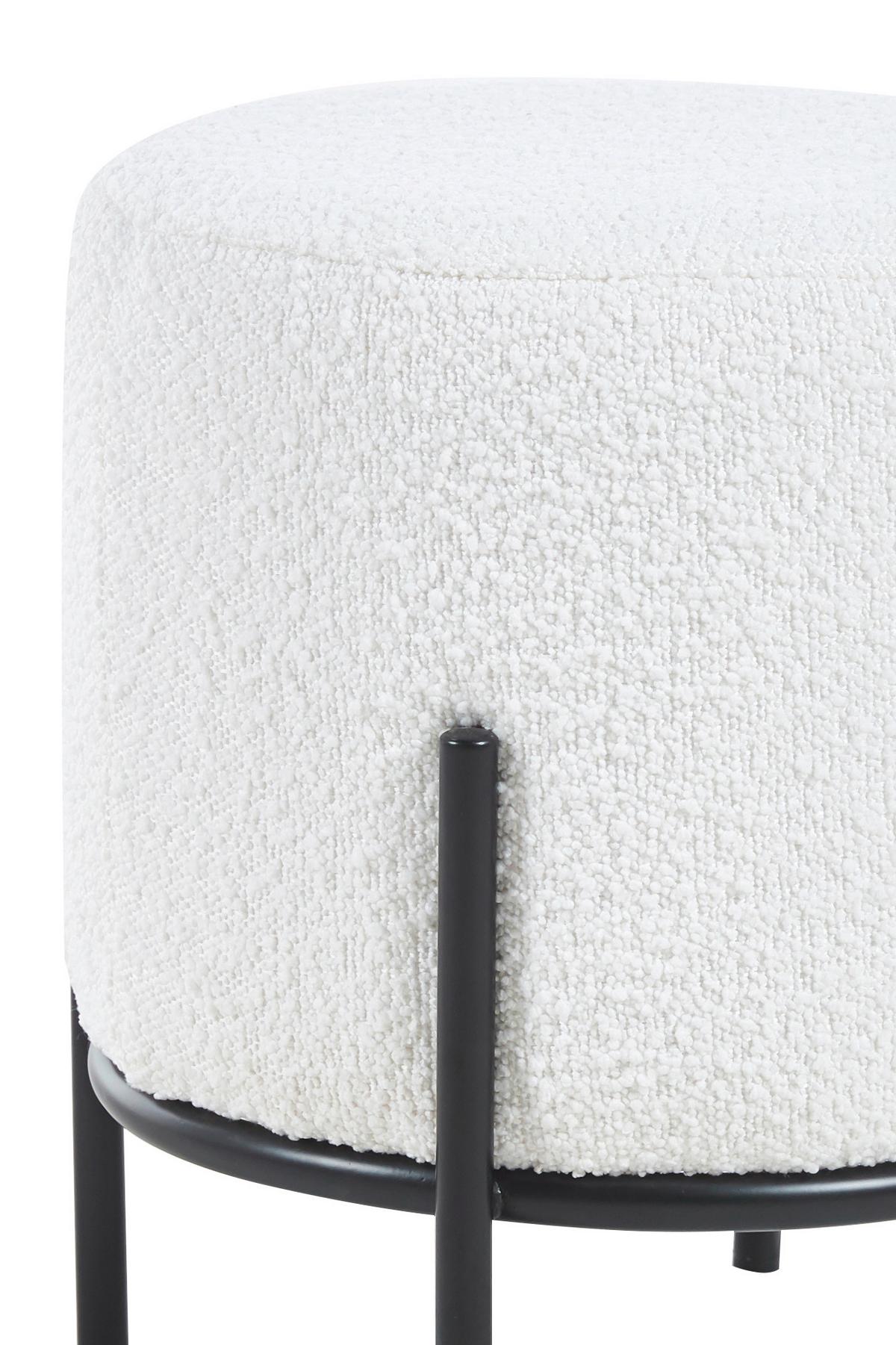 Hocker Schwarz, Weiß B: 35 Cm - Schwarz/Weiß, MODERN, Textil (35/38/35cm) - Livetastic