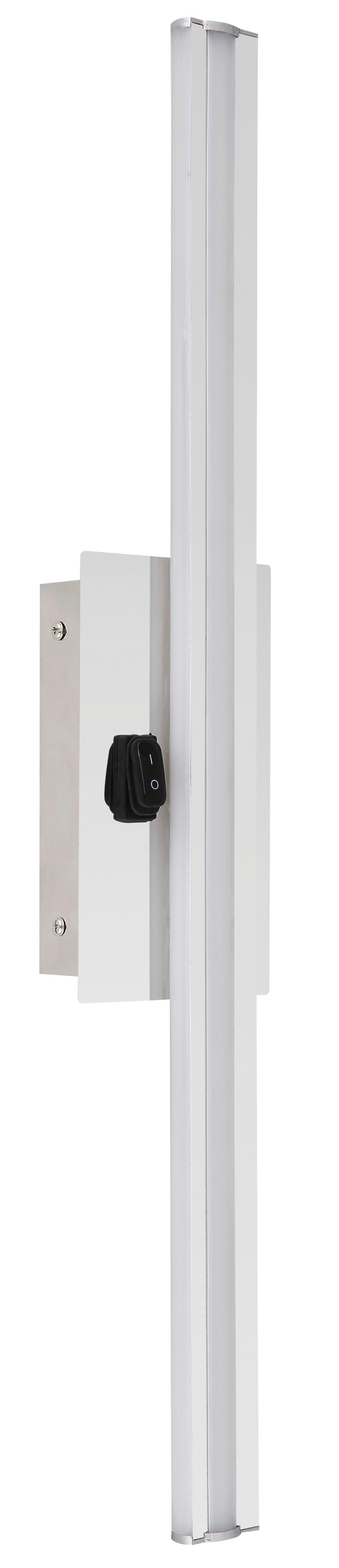 Led Falilámpa 41499c - krómszínű/opál, Design, műanyag/fém (10/6,2/61cm) - Globo