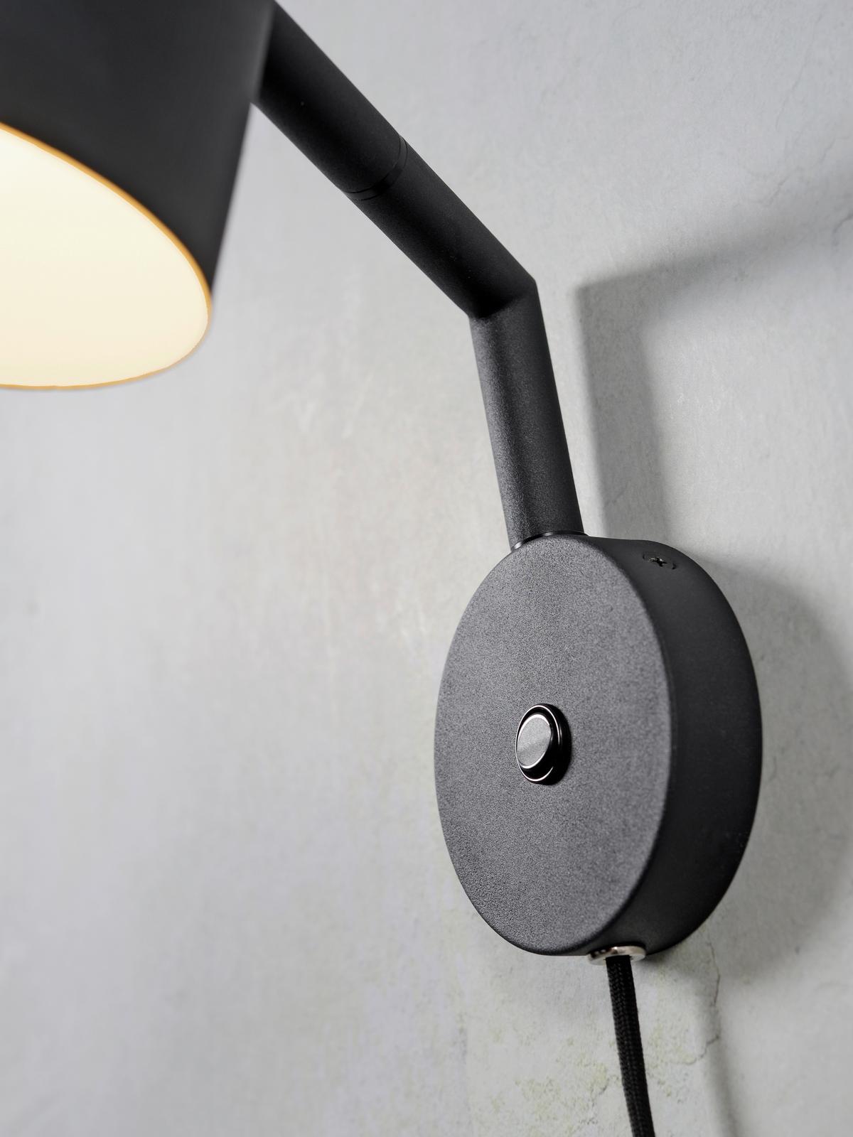 Wandleuchte Marseille 1-Flammig drehbar - Schwarz, Design, Metall (33/15/33cm) - It's about Romi