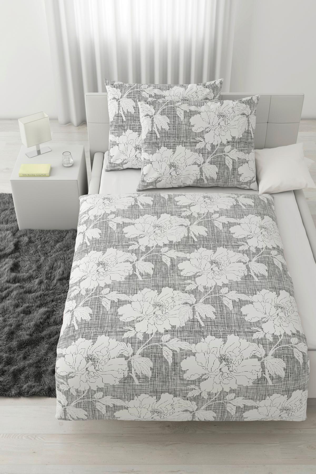Povlečení Gundi XXL, 2x70/90 200/220cm - bílá/černá, Romantický / Rustikální, textil (200/220cm) - Mömax