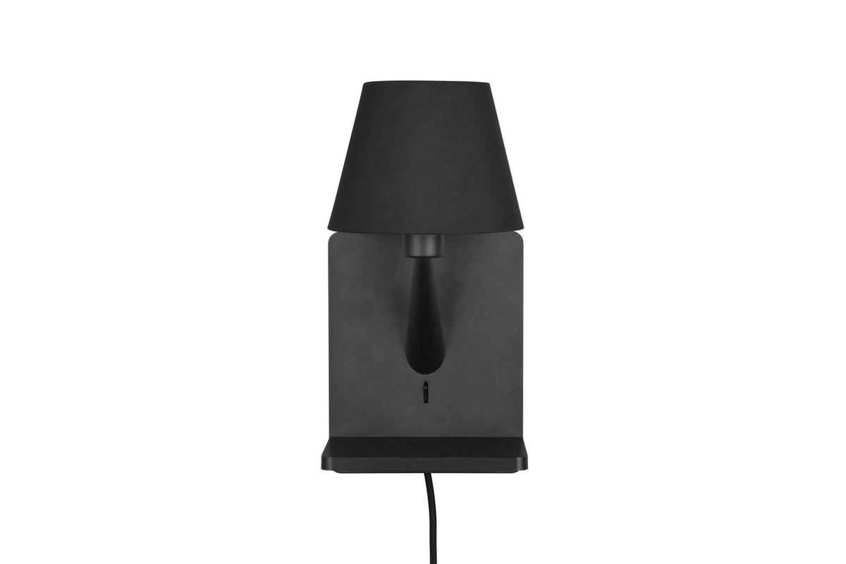 Wandleuchte 262670132 Comfort - Schwarz, Design, Textil/Metall (16/18/31cm) - Trio Leuchten