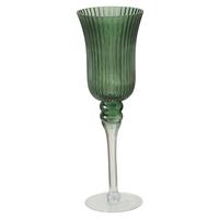 Windlicht Manou Glas Grün H: 35 cm - Grün, Basics, Glas (11/35cm)