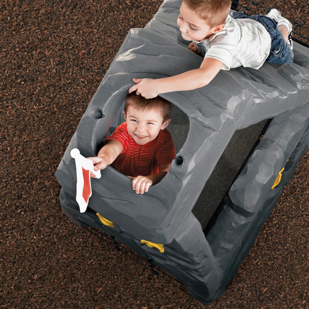 Klettergerüst Skyward Summit aus Kunststoff - Grau, KONVENTIONELL, Kunststoff (203,2/203,2/132,1cm) - Ambia Garden