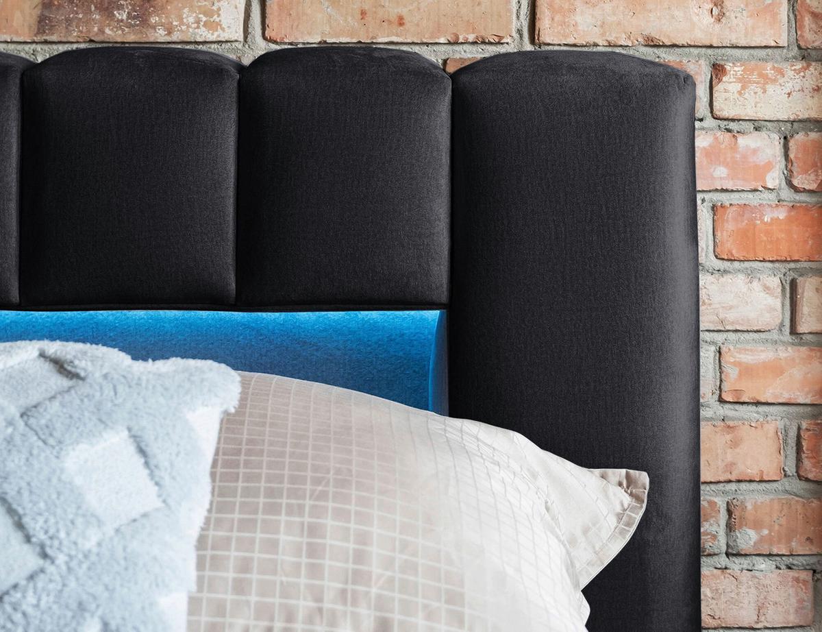 Polsterbett Lamica Schwarz Lf: 160x200 Cm - Beige/Schwarz, MODERN, Holz (160/200cm) - MID.YOU