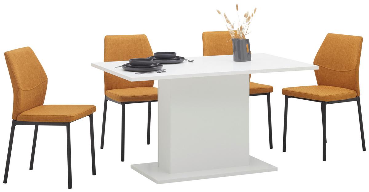 Esstisch Oskar 138x80 cm Weiß - Weiß, MODERN, Holzwerkstoff (138/76/80cm)