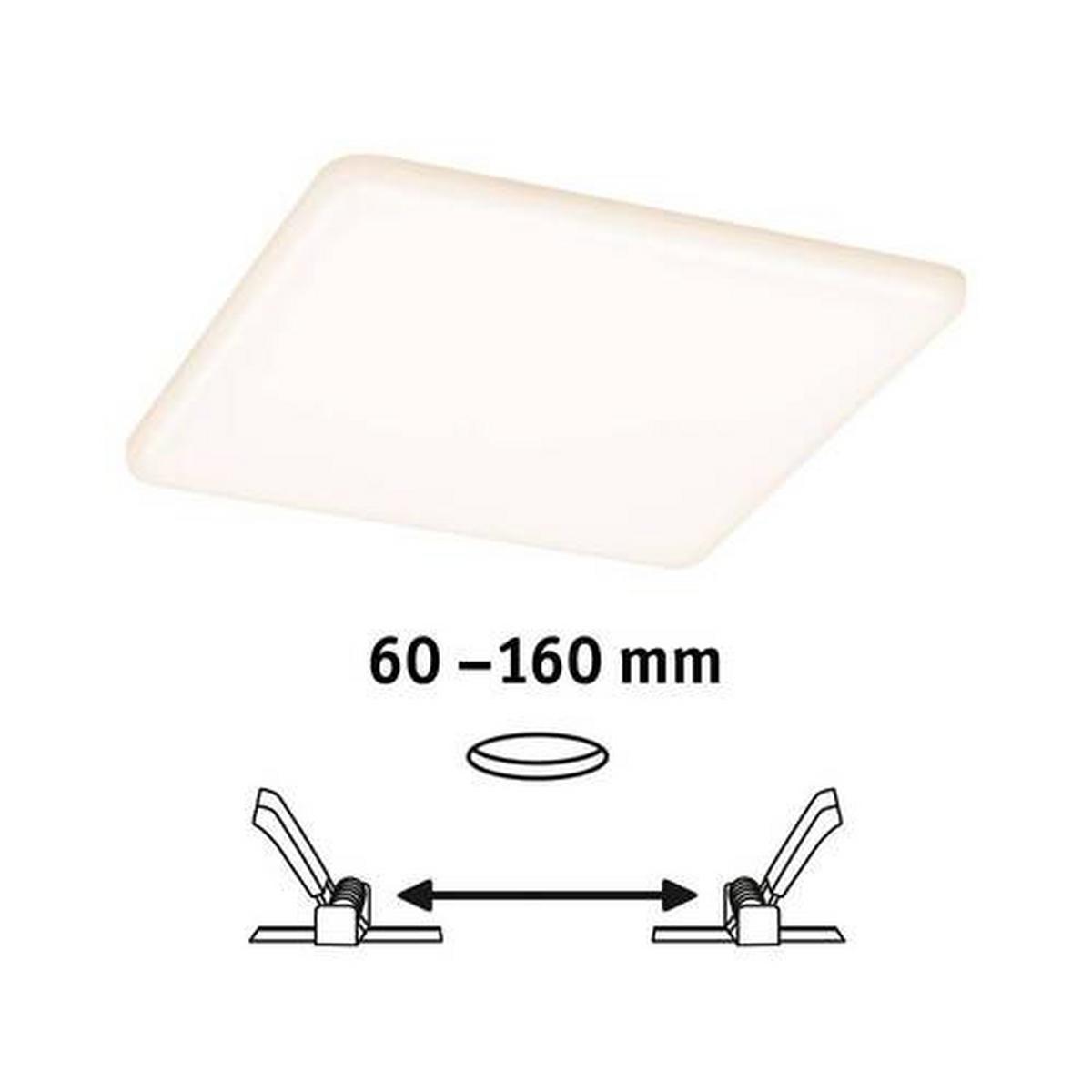 LED-Paneel L: 18,5 cm dimmbar - Weiß, Design, Kunststoff (18,5/18,5cm) - Paulmann