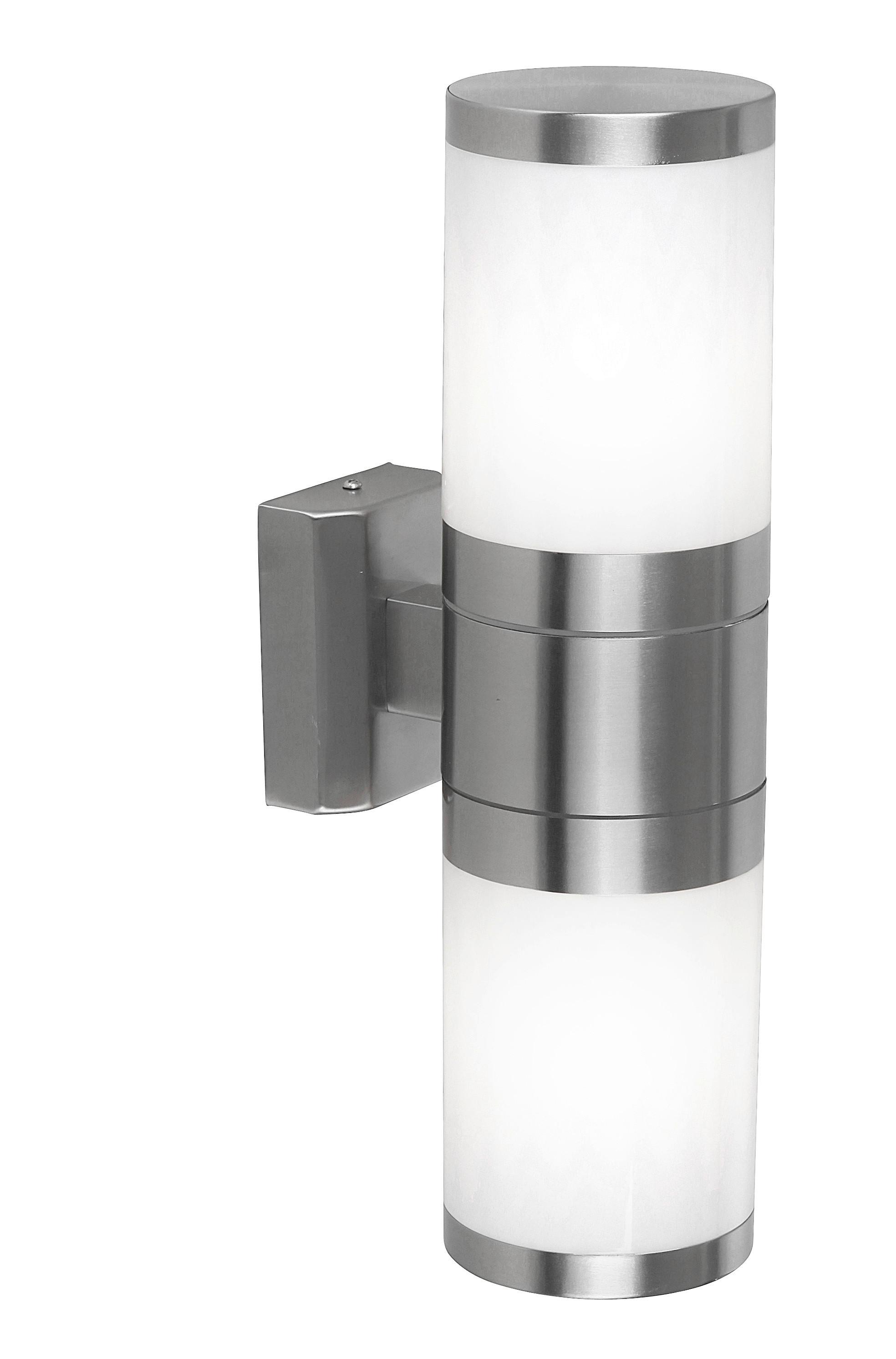 Außenleuchte Xeloo 60 Watt Edelstahl, Wandmontage - KONVENTIONELL, Kunststoff/Metall (10/15,5/37cm)