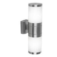 Außenleuchte Xeloo 60 Watt Edelstahl, Wandmontage - KONVENTIONELL, Kunststoff/Metall (10/15,5/37cm)