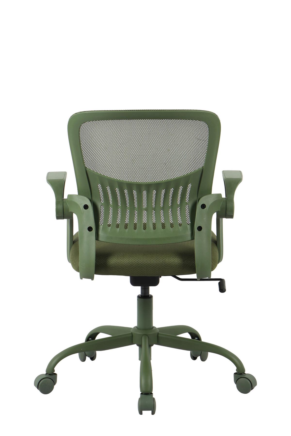 OTOČNÁ STOLIČKA SASKIA - zelená, Modern, kov/textil (57/86-96/63cm)