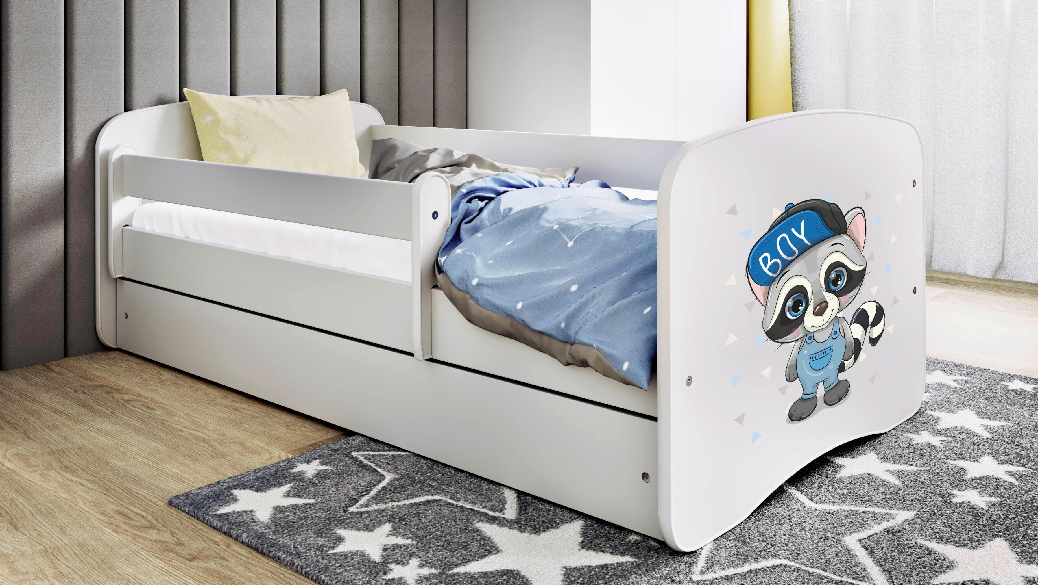 Kinder-/Juniorbett Babydreams inkl. Matratze 80x160 - Birkefarben/Weiß, MODERN, Holz/Holzwerkstoff (80/160cm) - MID.YOU
